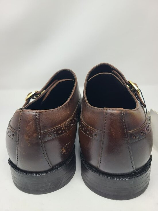 Zara Leather Double Monk Strap Shoes Size 8 2408/920